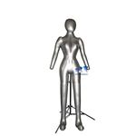 Inflatable Female Mannequin, Full-Size, with MS12 Stand, Silver